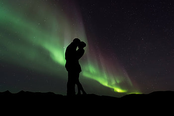 Love, Couple, Pair, Silhouettes, Embrace HD wallpaper