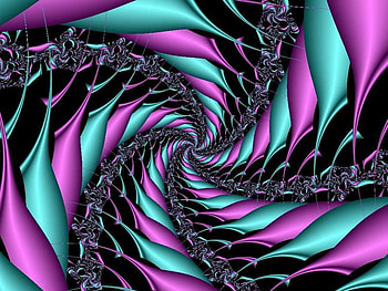 Twirling Spikes, pink, spikes, twirling, turquoise HD wallpaper