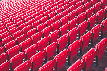 Stadium, chairs, aligned, pattern, sports HD wallpaper