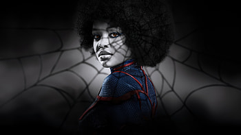 Celeste O Connor As Mattie Franklin In Madame Web , madame-web, movies, 2024-movies, marvel, sony, superheroes, monochrome, black-and-white, spider-woman HD wallpaper