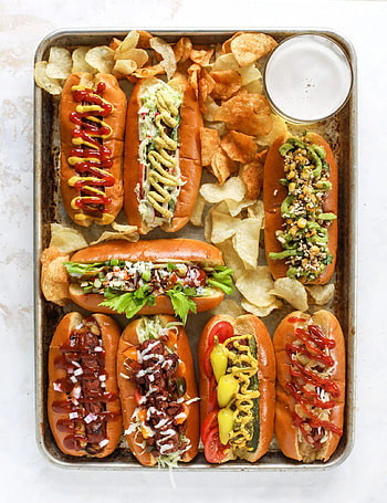 Hot dog bar, Creative toppings, Fancy variation, Customizable HD phone wallpaper