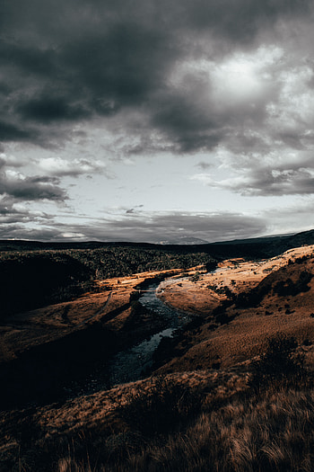 Nature, Rivers, Clouds, View From Above, Flow, Mainly Cloudy, Overcast HD phone wallpaper