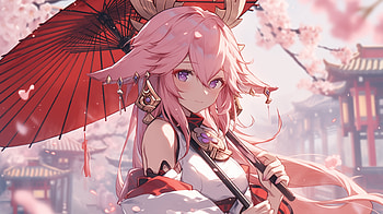 Yae Miko Genshin Impact, video game, Genshin Impact, Yae Miko Guuji (Genshin Impact) HD wallpaper