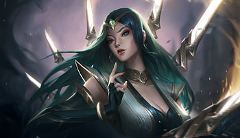 Irelia, face, girl, jinhao hu, fantasy HD wallpaper