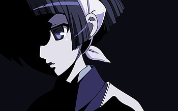 Dorm Leader, maria holic, blue eyes, short hair, black hair, character HD wallpaper