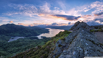 Viewpoint graphy, nature, United Kingdom, mountains, Scotland HD wallpaper