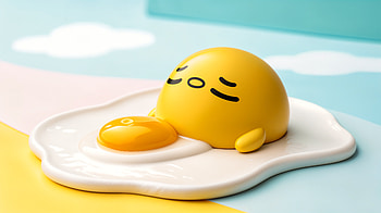 Charming Gudetama Ultra, Gudetama, cute, egg, kawaii, figurine HD wallpaper
