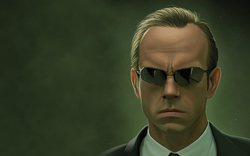 Agent Smith (The Matrix), Green glasses, Hugo Weaving, Films of the section HD wallpaper