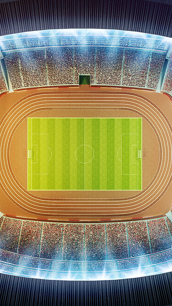 Aerial view, Football Field HD phone wallpaper
