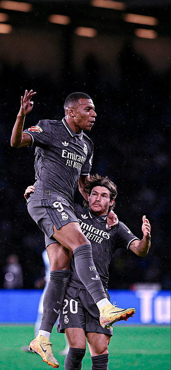 Kylian Mbappé Celebrates: Real Madrid , Sports, soccer, Real Madrid C.F., Kylian Mbappé HD phone wallpaper