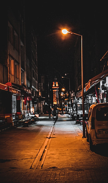 Sokak ışığı, blue, black, clock HD phone wallpaper