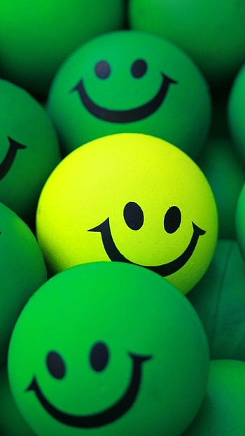 Smile Wale, Green, Smiley Ball HD phone wallpaper