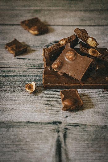 Food, Chocolate, Desert, Nuts, Sweetness HD phone wallpaper