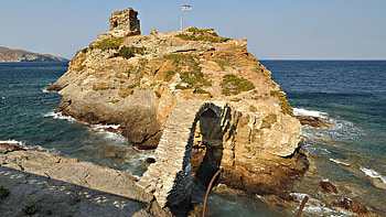 Nature, Rock, Arch, Flag, Greece HD wallpaper
