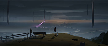 Mysterious Somerville Nightscape, video game, Somerville HD wallpaper