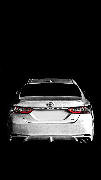 Toyota camry, automotive lighting, camry 2019, black background, car, camry 2020, camry 2018, white camry HD phone wallpaper