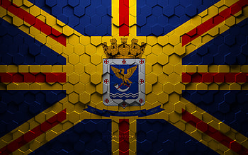 Flag of Campo Grande, honeycomb art, Campo Grande hexagons flag, Campo Grande, 3d hexagons art, Campo Grande flag HD wallpaper