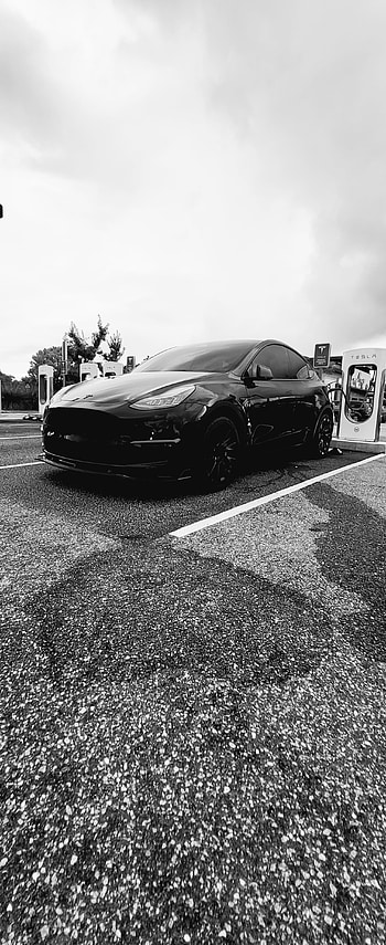 Tesla model y, automotive lighting, sky HD phone wallpaper