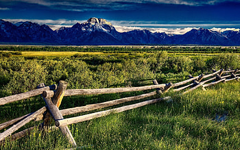 Landscape, Fields, Mountains HD wallpaper