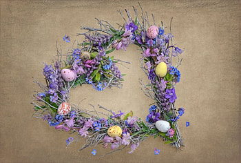 Floral Easter, floral, easter, flowers, heart HD wallpaper