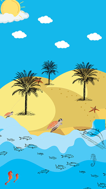 Fondo de pantalla de p, animales, playa, peces HD phone wallpaper