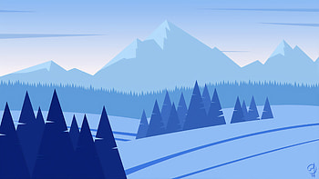 Minimalist Mountains Snow , minimalist, mountains, snow, artist, artwork, digital-art, deviantart HD wallpaper