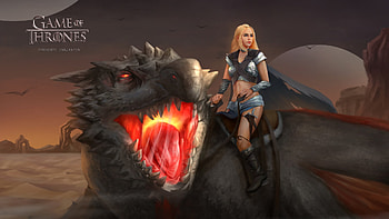 Daenerys Targaryen, girl, mother of dragons, fantasy, red, jin li, princess, fire, queen, game of thrones HD wallpaper