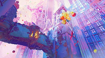 Balloon Day, balloon, artist, artwork, digital-art, artstation HD wallpaper