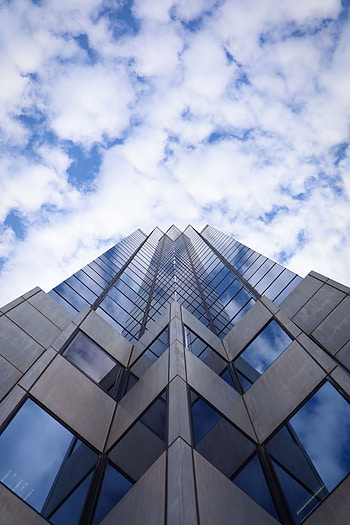 Sky, Architecture, Building, Miscellanea, Miscellaneous, Facade, Bottom View HD phone wallpaper