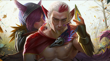 Raken, xayah, league of legends HD wallpaper