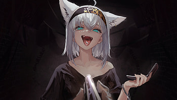 Shirakami Fubuki | Hololive Anime Virtual YouTuber, Shirakami Fubuki, hololive, Anime, girl, Virtual Youtuber, anime girl HD wallpaper