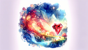 Vibrant Ruby: A Stunning Ultra, ruby, gem, nature, colorful, fantasy HD wallpaper