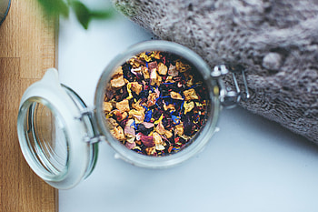 Flowers, Food, Bank, Jar, Tea HD wallpaper