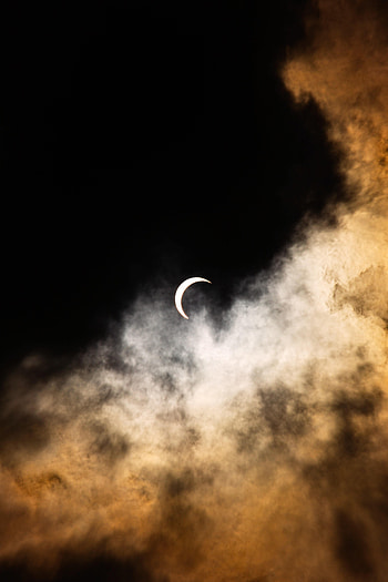 Night, Clouds, Moon HD phone wallpaper