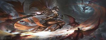 Last fight, girl, fight, fantasy, exia xiaotong HD wallpaper