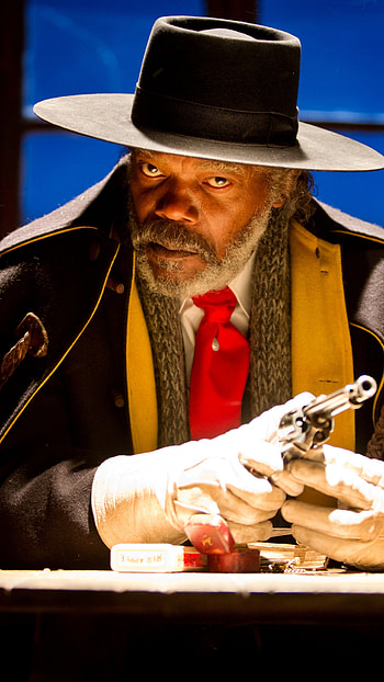 Samuel L. Jackson, The Hateful Eight, Quentin Tarantino collaboration, Western genre HD phone wallpaper