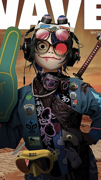 Gorillaz - Noodle HD phone wallpaper
