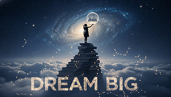 Dream Big: Motivational, motivational, book, moon HD wallpaper