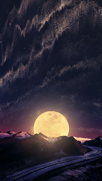 Lock Screen, Moon HD phone wallpaper