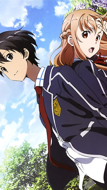 Kirito and Asuna, Asuna Yuuki, Kirito (Sword Art Online), Anime, Sword Art Online, Kirito And Asuna HD phone wallpaper