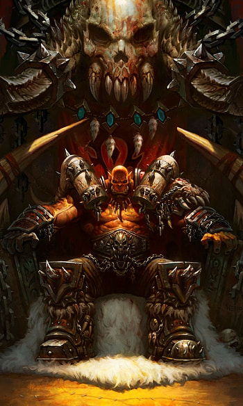 Grommash Hellscream, Fan-made , Heroic figure, Horde's champion HD phone wallpaper