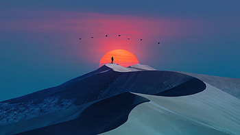 New Day Fresh Breadth, alone, sunrise, artist, artwork, digital-art HD wallpaper