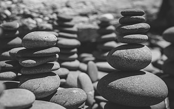 Nature, Stones, Sea, Bw, Chb HD wallpaper