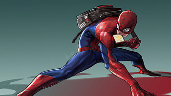 Spider Man Eating Butter Toast, spiderman, superheroes, artwork, artist, artstation HD wallpaper