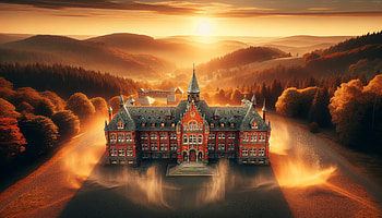 Majestic Educational Institute Sunrise, Education, castle, architecture, landscape HD wallpaper