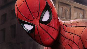 Spider Man Closeup, spiderman, superheroes, artwork, digital-art, art, artstation HD wallpaper