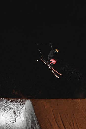 Sports, Slope, Human, Person, Bounce, Jump, Skiing HD phone wallpaper