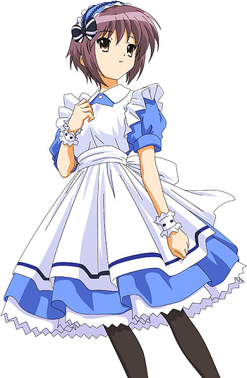 Anime, Girl, Pretty, Dress, Brunette HD phone wallpaper