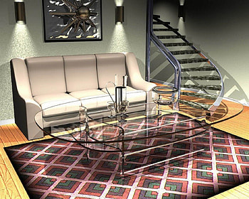 Design, rug, table, sofa, , lamps, couch, stairs, lights, glass, home HD wallpaper