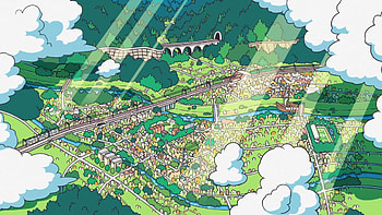 City the Animation : Stunning Anime Cityscape View, Anime HD wallpaper